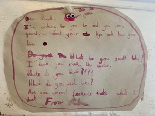 A school child's letter to their breath created in a poetry workshop to explore breath, breathing & breathlessness
